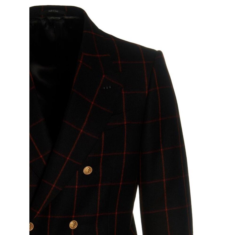 Gucci Men's Double-Breasted Check Blazer - Picture 3 of 5